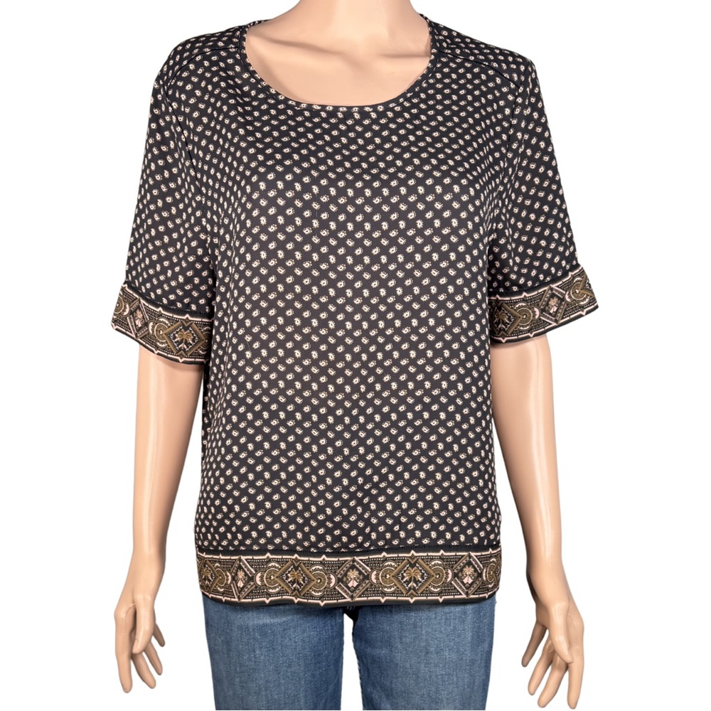 Scotch & Soda‎ Maison Scotch Geometric Boho Border Blouse Size M